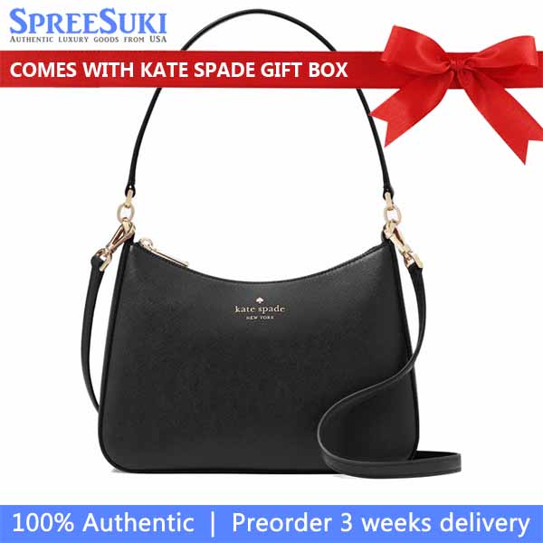 Kate Spade Crossbody Bag Sling Madison Saffiano Leather Shoulder Bag Black # KH397