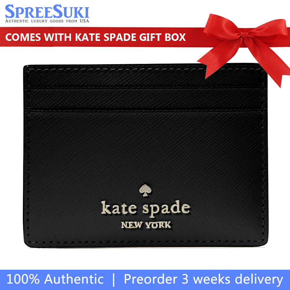 Kate Spade Madison Saffiano Leather Small Card Holder Black # KI368