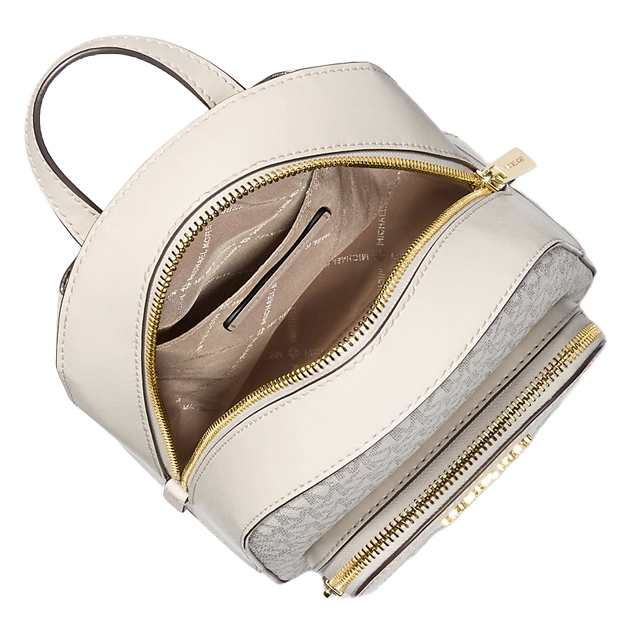 Michael Kors Sheila Medium Logo Satchel Light Cream Multi Off White # 35S3G6HS2B