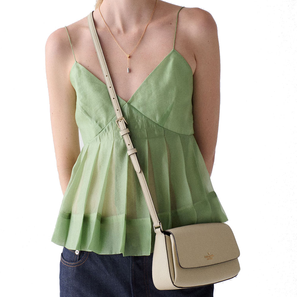 Kate Spade Sutton Mini Flap Crossbody Light Sand Beige # KO122