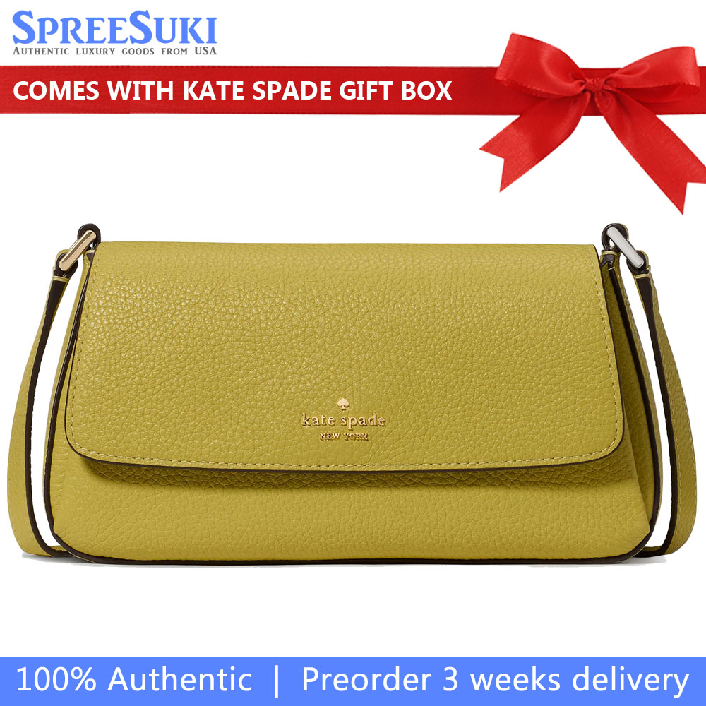 Kate Spade Sutton Mini Flap Crossbody Star Fruit Olive # KO122