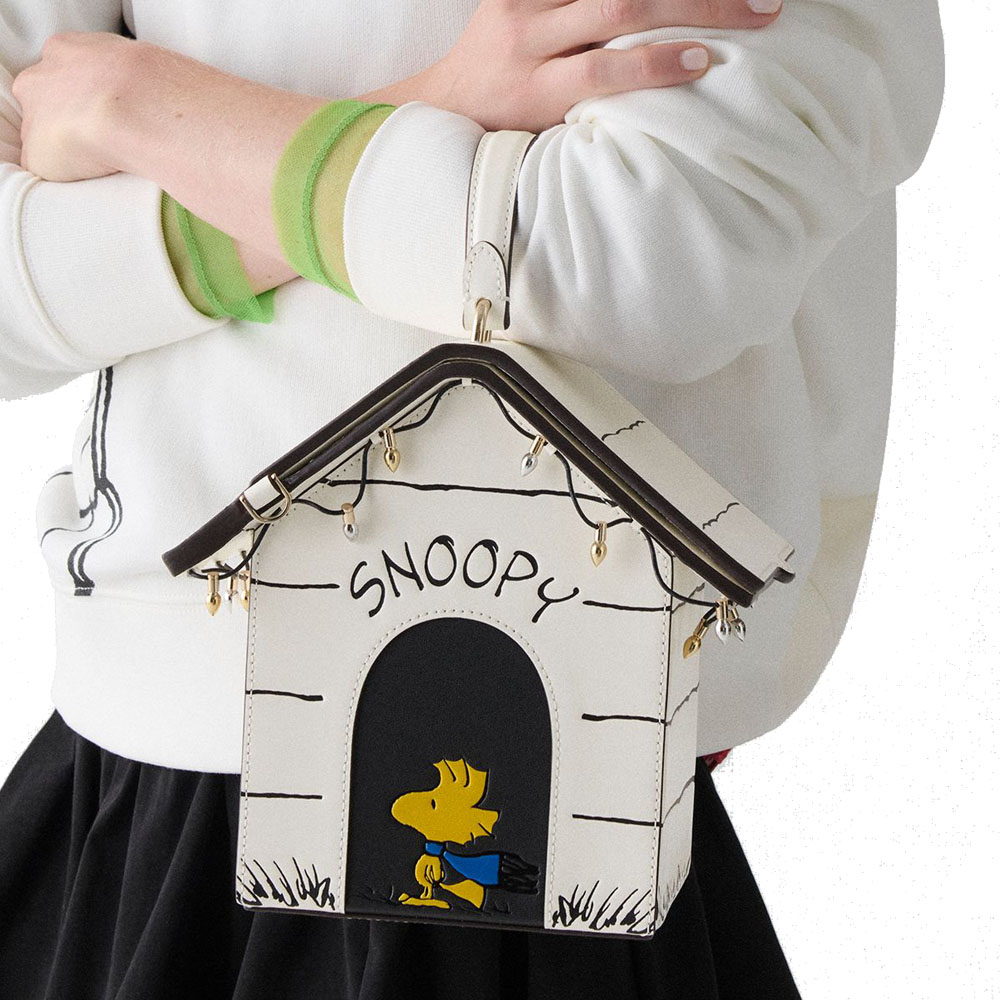 Kate Spade Peanuts X Ksny Snoopy 3D Dog House Crossbody Multi Off White # KM630