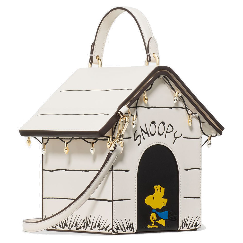 Kate Spade Peanuts X Ksny Snoopy 3D Dog House Crossbody Multi Off White # KM630