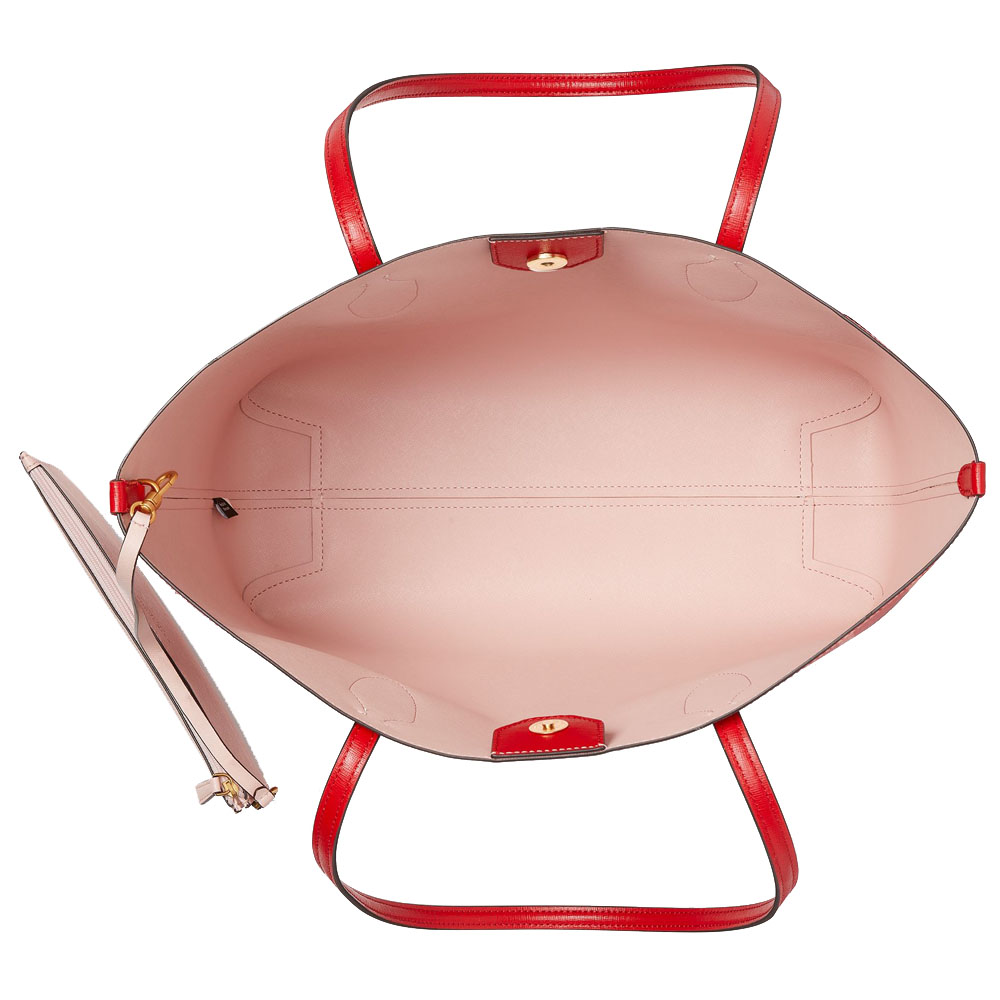 Kate Spade Bleecker Museum Plaid Large Tote Engine Red Multi # KD642