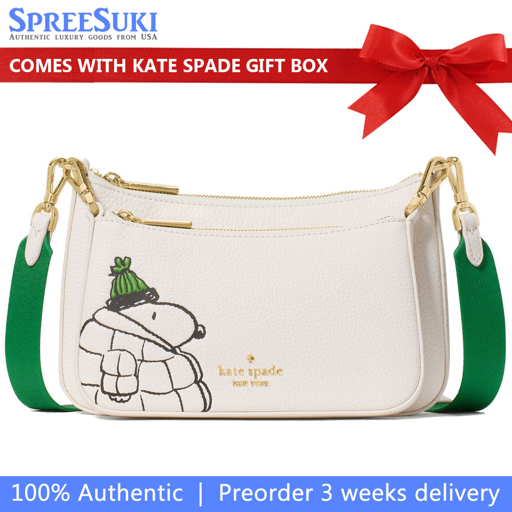 Kate Spade Peanuts X Ksny Snoopy Small Crossbody Cream Multi # KM582