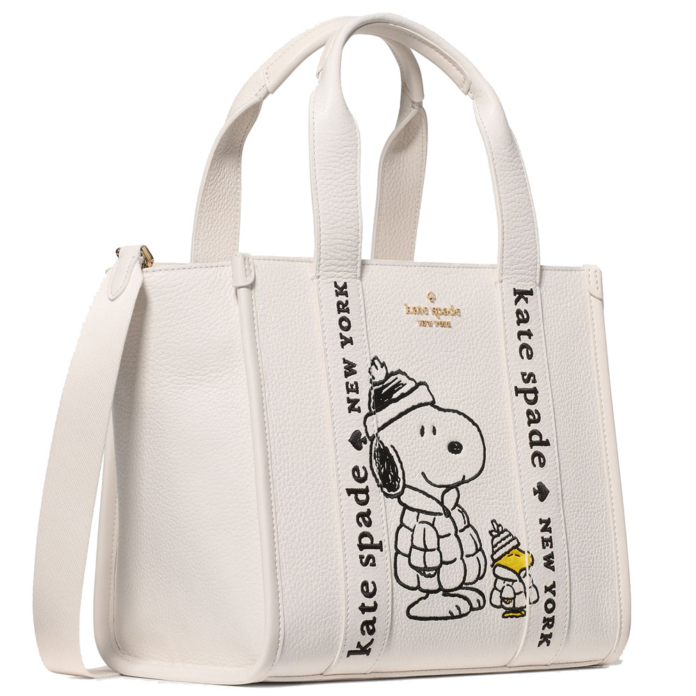 Kate Spade Peanuts X Ksny Snoopy Small Tote Cream Multi # KM629
