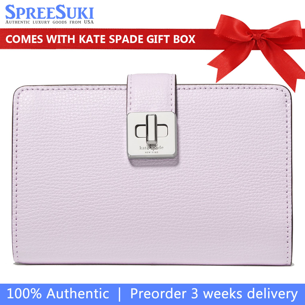 Kate Spade Phoebe Medium Wallet Light Frozen Lilac Light Purple # KF534