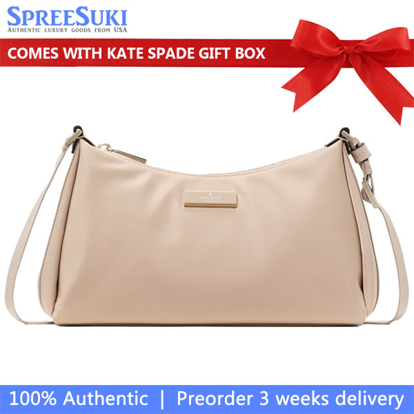 Kate Spade Carter Nylon Small Shoulder Bag Warm Beige # KL967-1