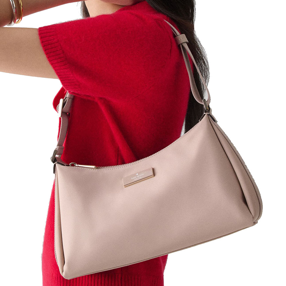 Kate Spade Carter Nylon Small Shoulder Bag Warm Beige # KL967-1