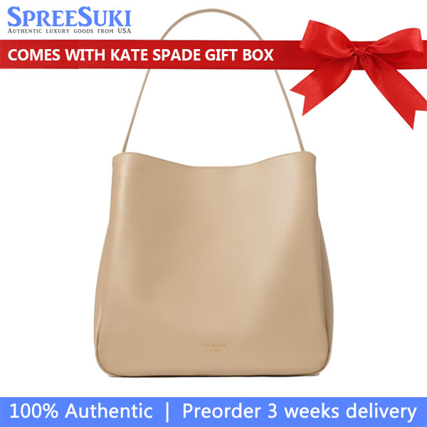 Kate Spade Grace Hobo Bag Timeless Taupe Beige # KK777-1