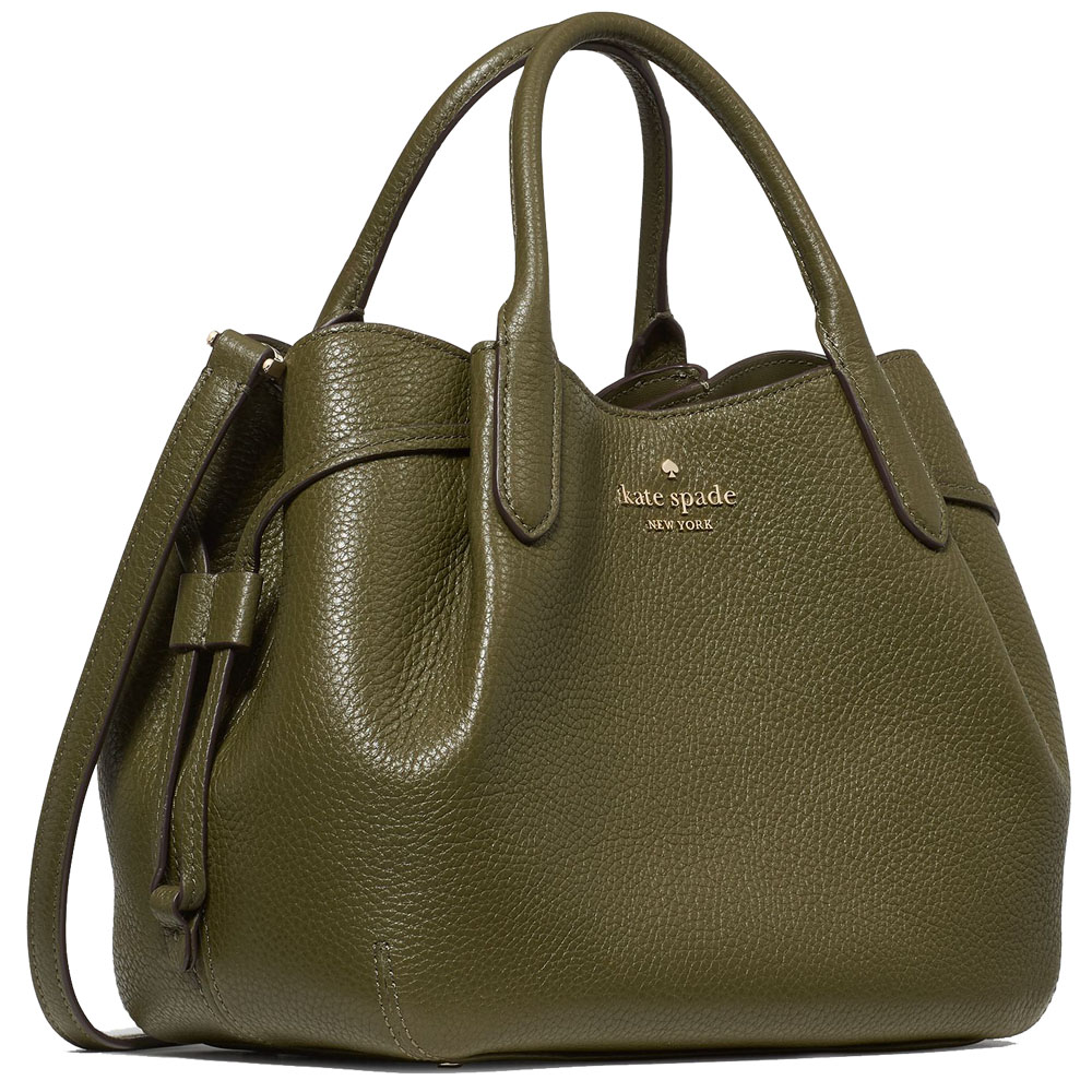 Kate Spade Sling Bag Crossbody Pebble Leather Dumpling Small Satchel Seaweed Dark Green # K8135