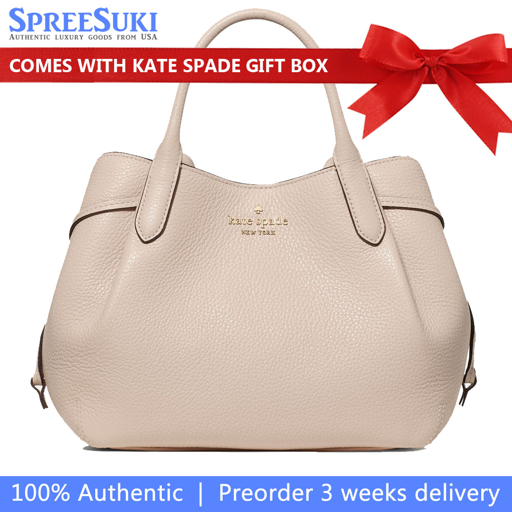 Kate Spade Sling Bag Crossbody Pebble Leather Dumpling Small Satchel Hay Beige # K8135