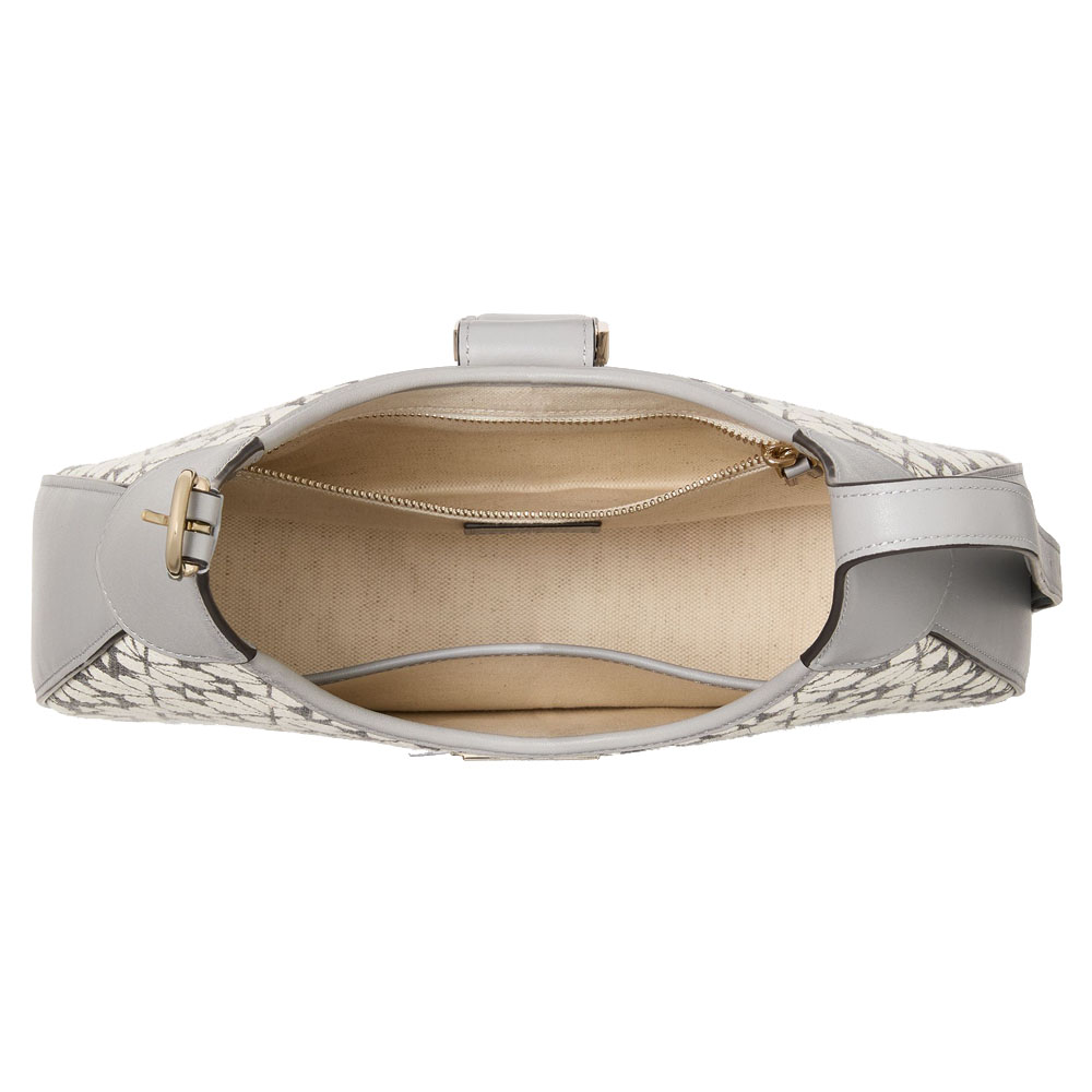 Kate Spade Spade Flower Jacquard Nouveau Small Shoulder Bag Grey Multi # KI455