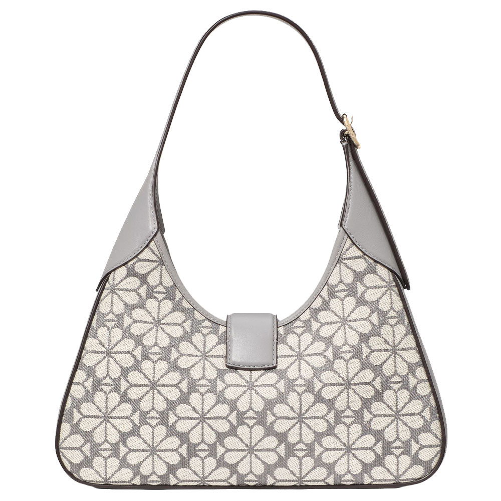 Kate Spade Spade Flower Jacquard Nouveau Small Shoulder Bag Grey Multi # KI455