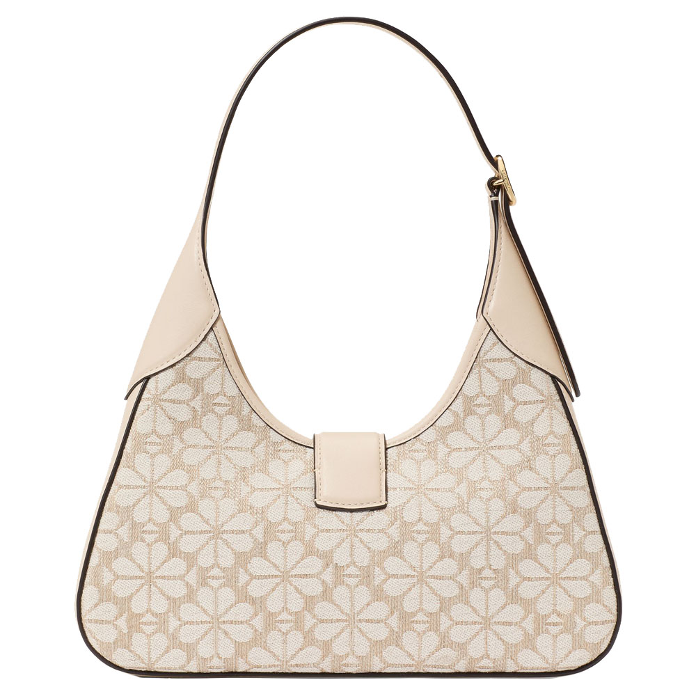 Kate Spade Spade Flower Jacquard Nouveau Small Shoulder Bag Natural Multi Beige # KI455
