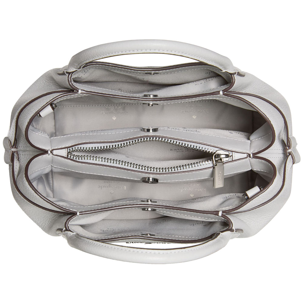 Kate Spade Sling Bag Crossbody Pebble Leather Dumpling Small Satchel Platinum Grey Light Grey # K8135