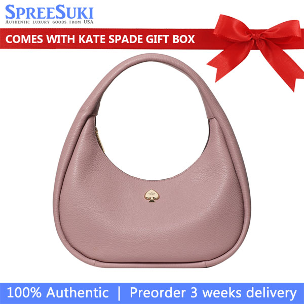 Kate Spade Kayla Crescent Shoulder Bag Dusk Rose Pink # KK054