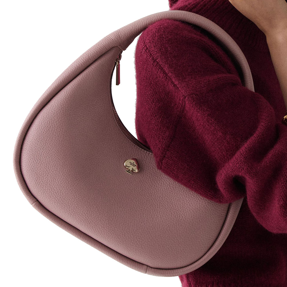 Kate Spade Kayla Crescent Shoulder Bag Dusk Rose Pink # KK054