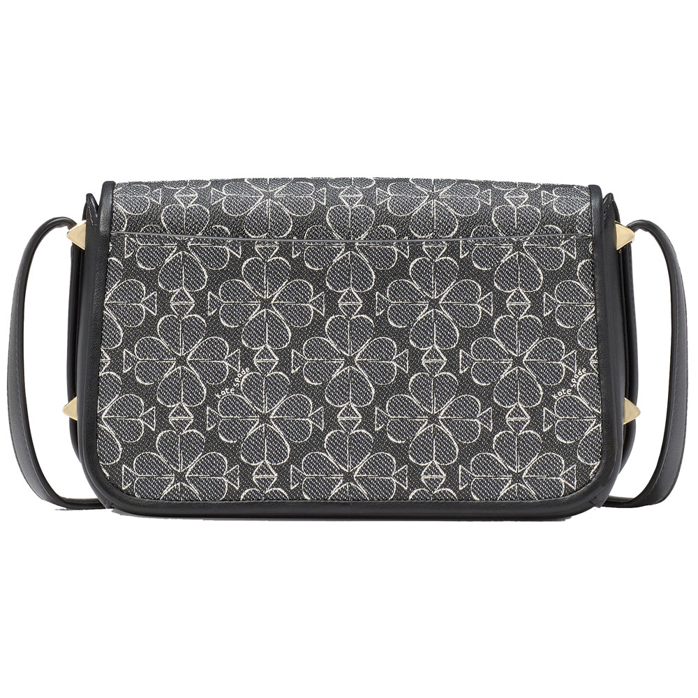 Kate Spade Liv Spade Flower Crossbody Bag Black Multi # KK576