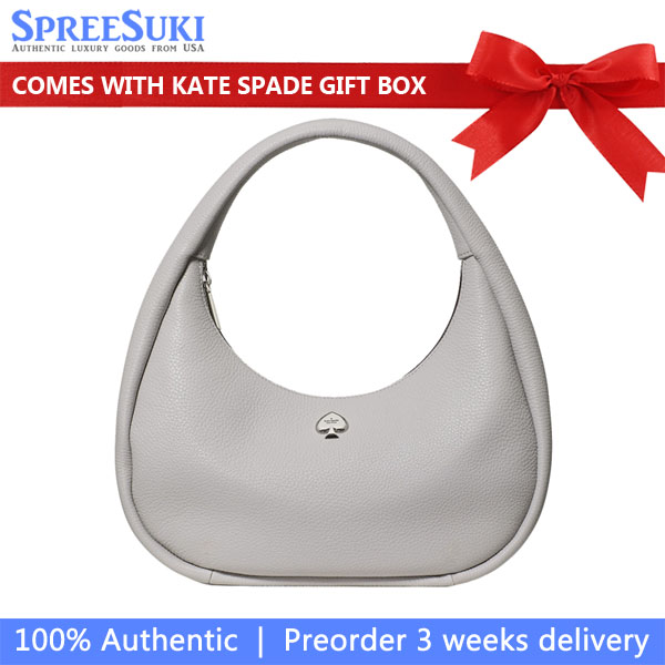 Kate Spade Kayla Crescent Shoulder Bag Platinum Grey # KK054