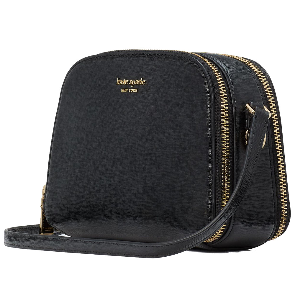 Kate Spade Devin Double Zip Dome Crossbody Black # KI665