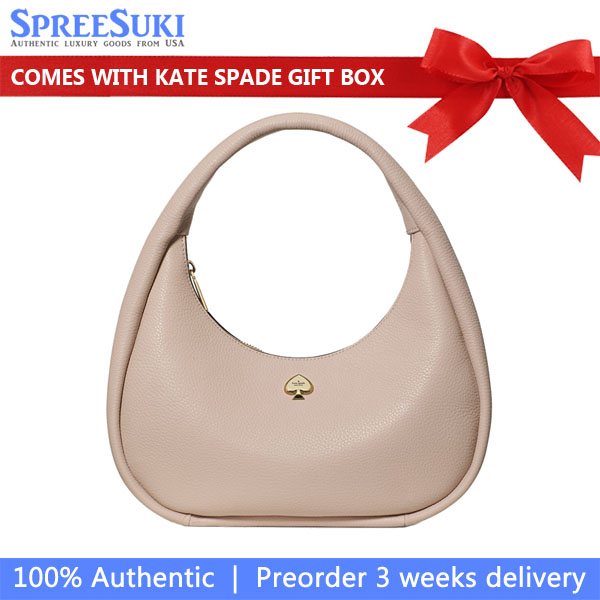 Kate Spade Kayla Crescent Shoulder Bag Hay Beige # KK054