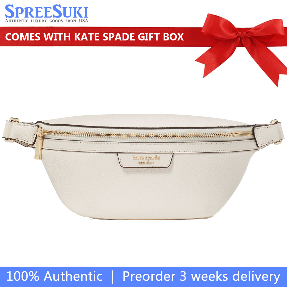 Kate Spade Hudson Belt Bag Parchment Off White # KH006