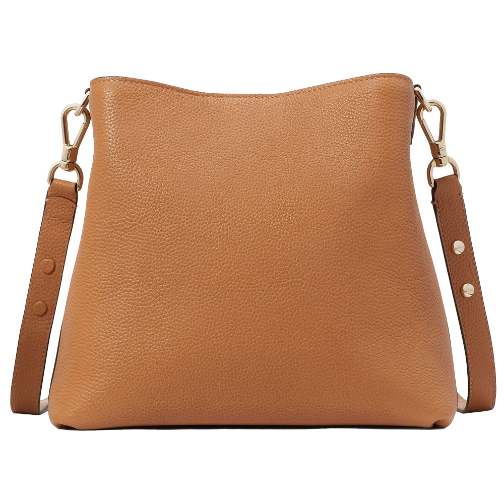 Kate Spade Hudson Pebbled Leather Shoulder Bag Bungalow Brown # KF863