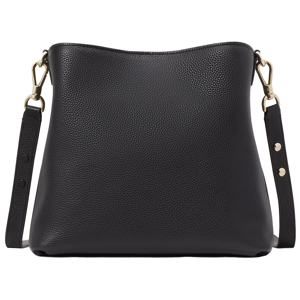 Kate Spade Hudson Pebbled Leather Shoulder Bag Black # KF863