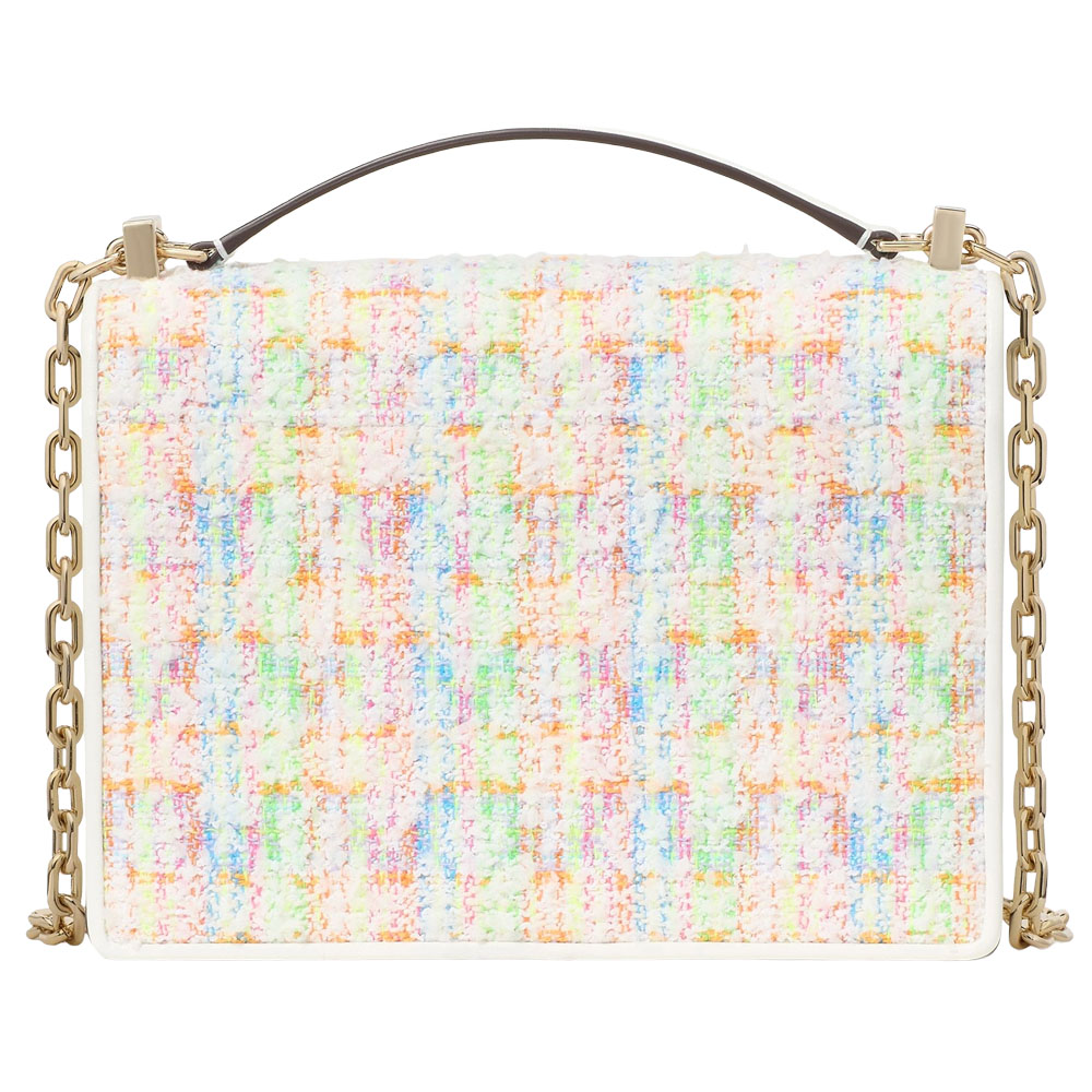 Kate Spade Deco Tweed Chain Shoulder Bag Multi Multicolor # KK774