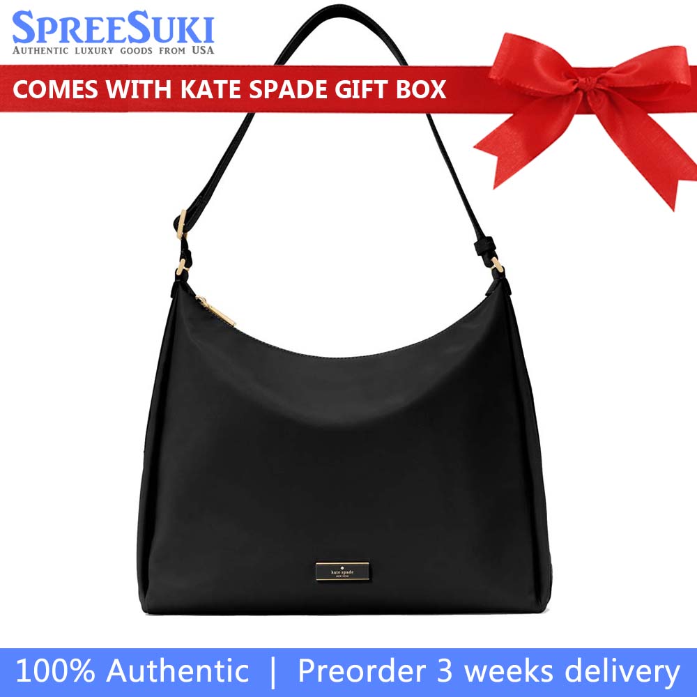 Kate Spade Carter Nylon Large Convertible Crossbody Black # KL963