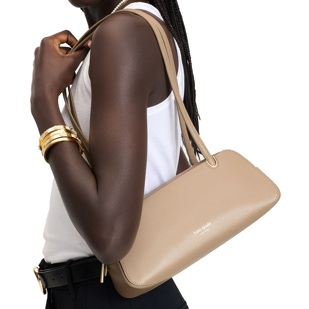 Kate Spade Grace Shoulder Bag Timeless Taupe Sand Brown # KK776