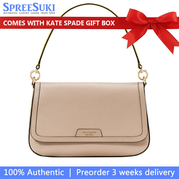 Kate Spade Hudson Convertible Shoulder Bag Timeless Taupe Multi Sand Brown # KF854