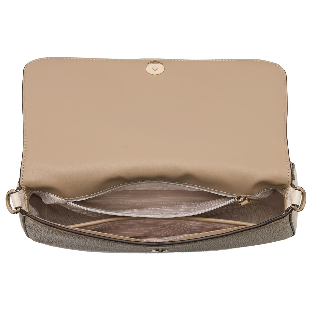 Kate Spade Hudson Convertible Shoulder Bag Timeless Taupe Multi Sand Brown # KF854