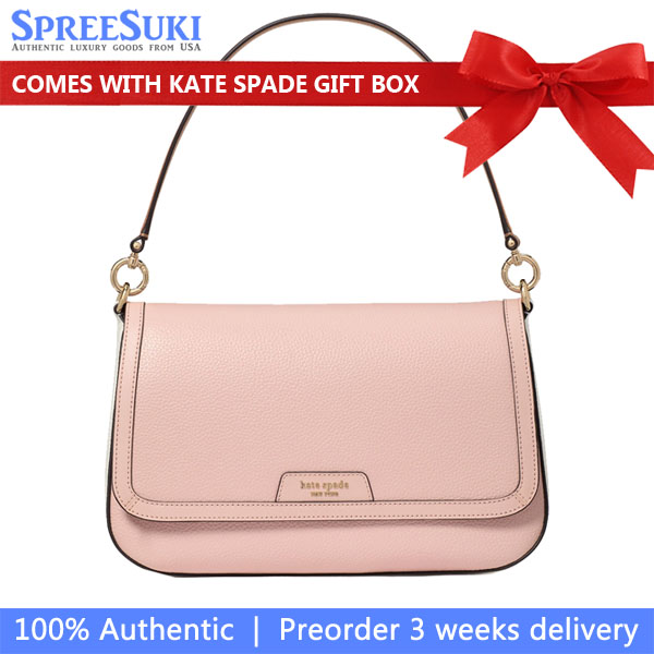 Kate Spade Hudson Convertible Shoulder Bag Rose Smoke Multi Pink # KF854