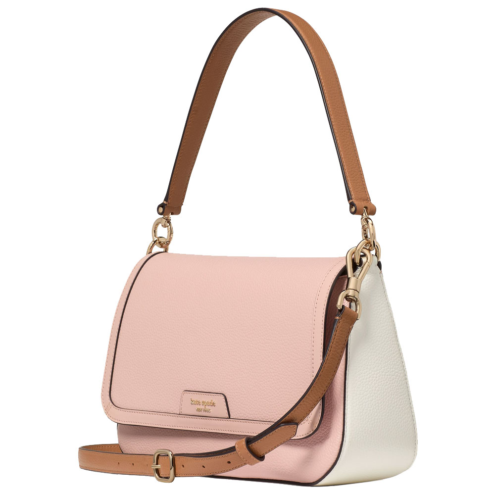 Kate Spade Hudson Convertible Shoulder Bag Rose Smoke Multi Pink # KF854