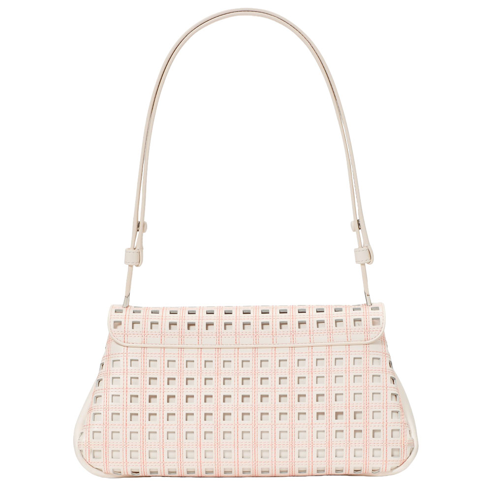 Kate Spade Grace Perforated Convertible Shoulder Bag Cream Multi White # KL650