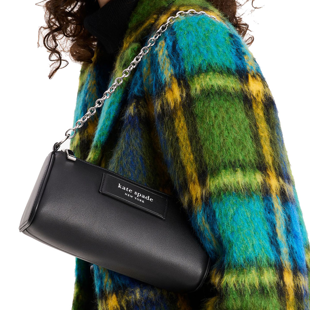 Kate Spade Label Pochette Black # KI726