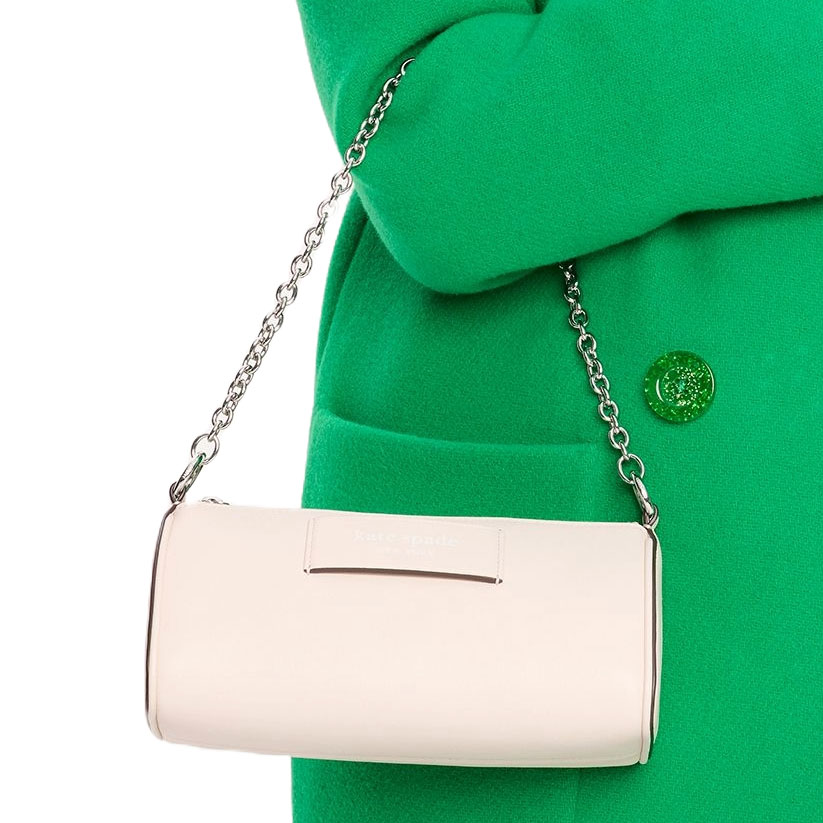 Kate Spade Label Pochette Parchment White # KI726