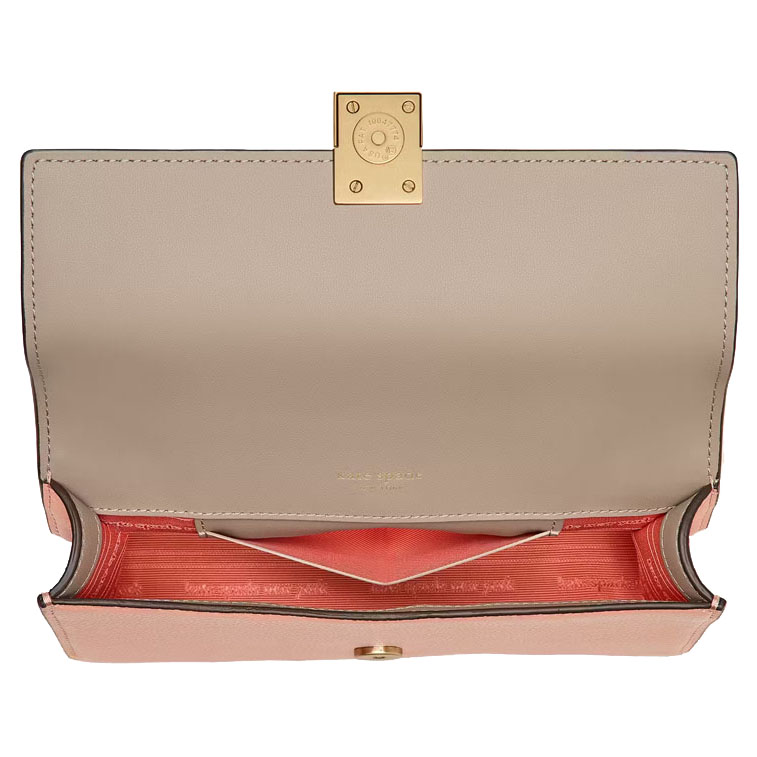 Kate Spade Deco Mini Flap Chain Crossbody Apricot Cream Pink # KJ656-1