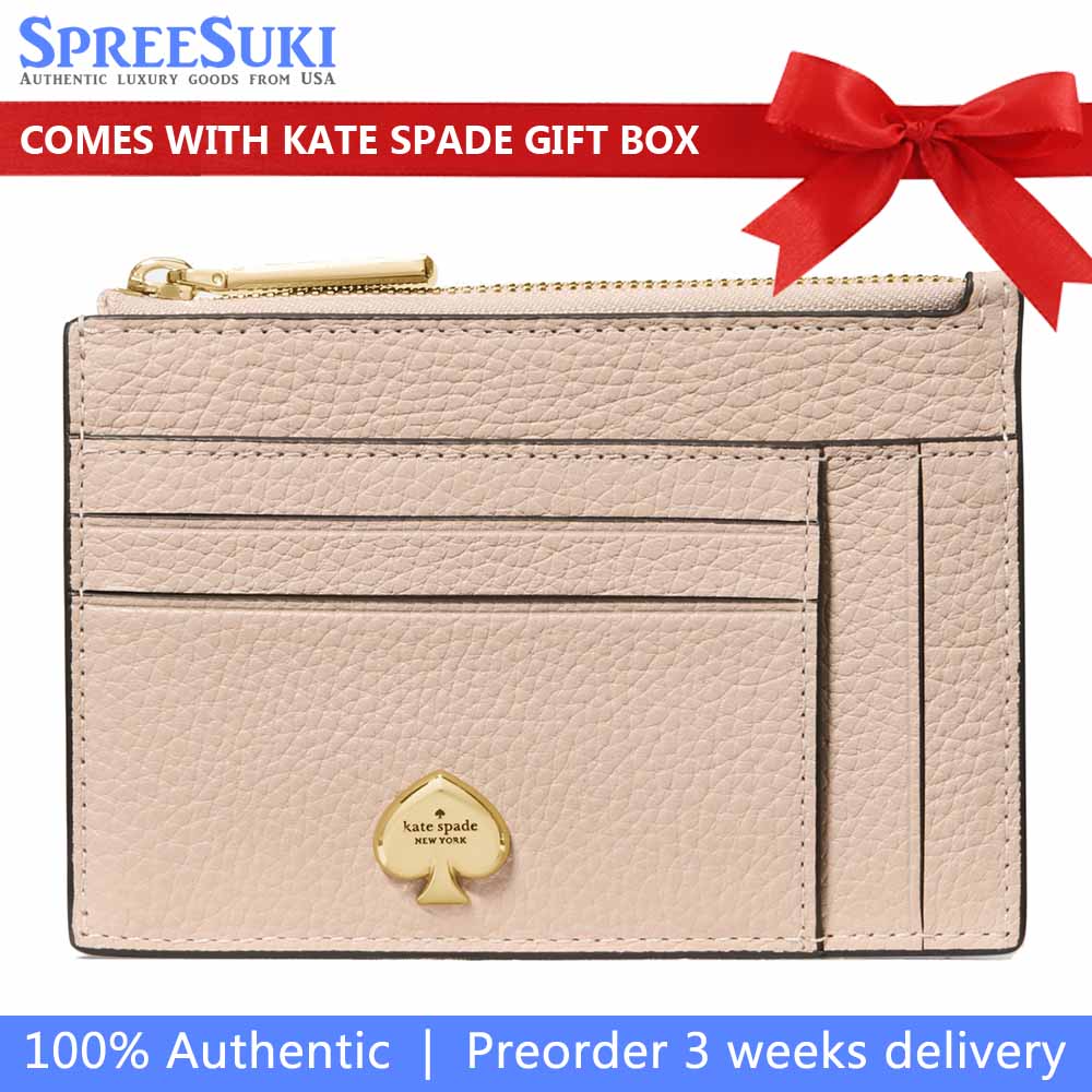 Kate Spade Kaya Large Slim Cardholder Hay Beige # KL837