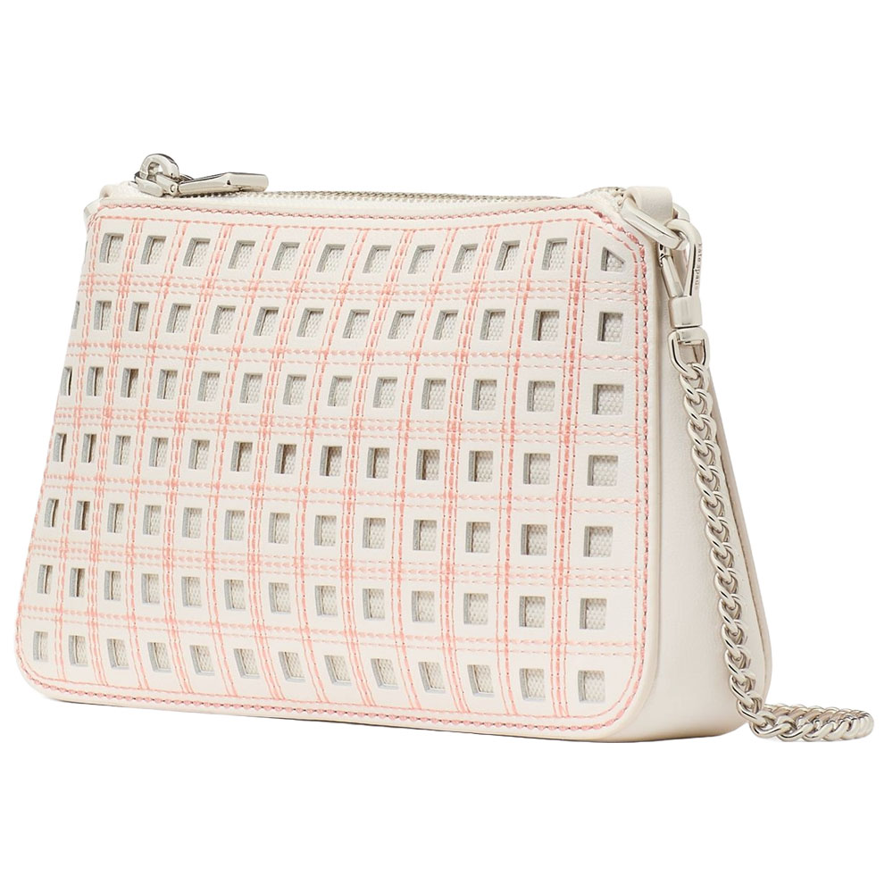 Kate Spade Grace Perforated Pochette Cream Multi Antique White # KL581