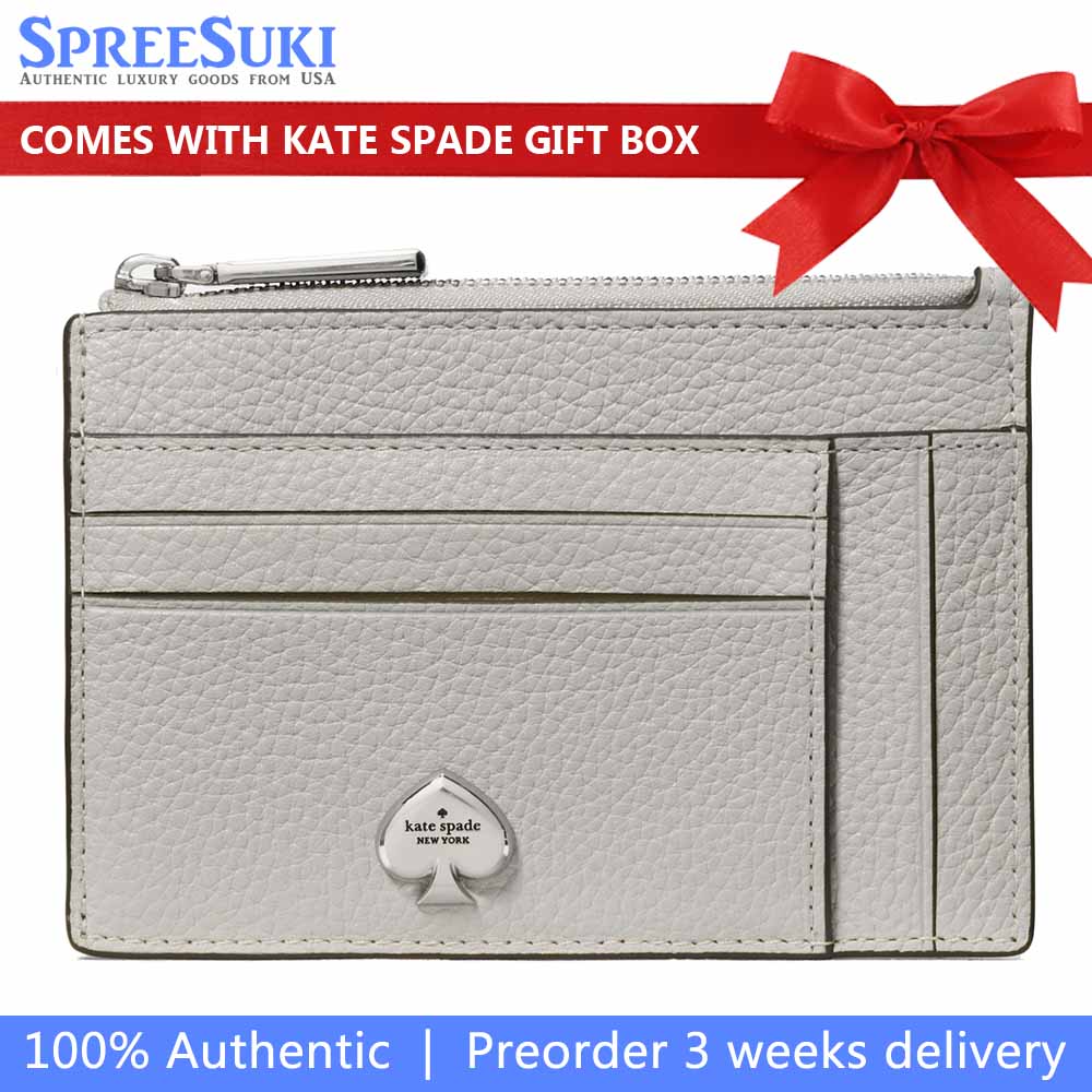 Kate Spade Kaya Large Slim Cardholder Platinum Grey # KL837