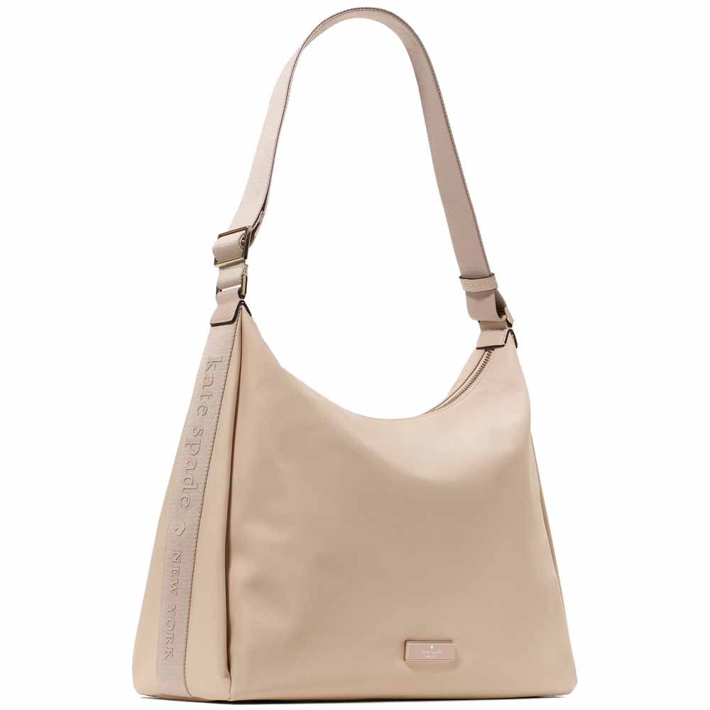 Kate Spade Carter Nylon Large Convertible Crossbody Warm Beige # KL963