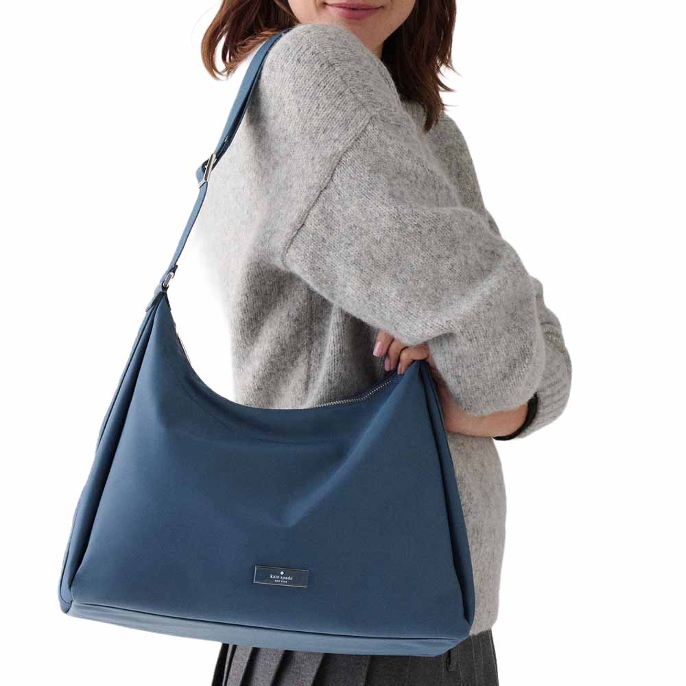 Kate Spade Carter Nylon Large Convertible Crossbody Bluestone # KL963