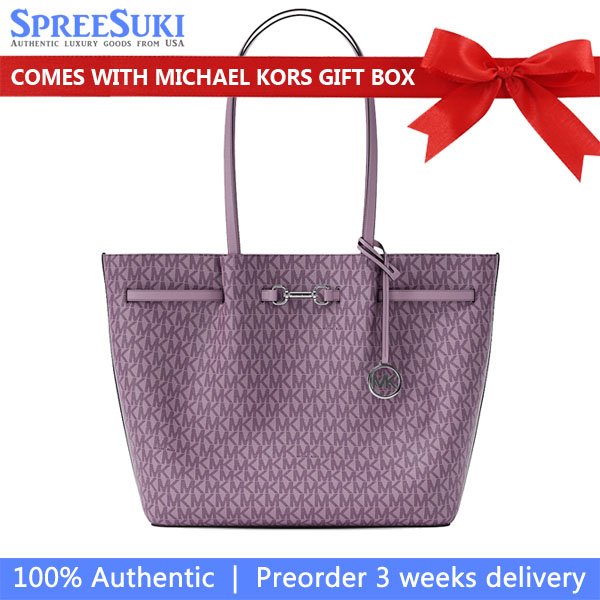Michael Kors Carson Large Signature Logo Tote Bag Light Quartz Light Purple # 35R6S2ZT9V