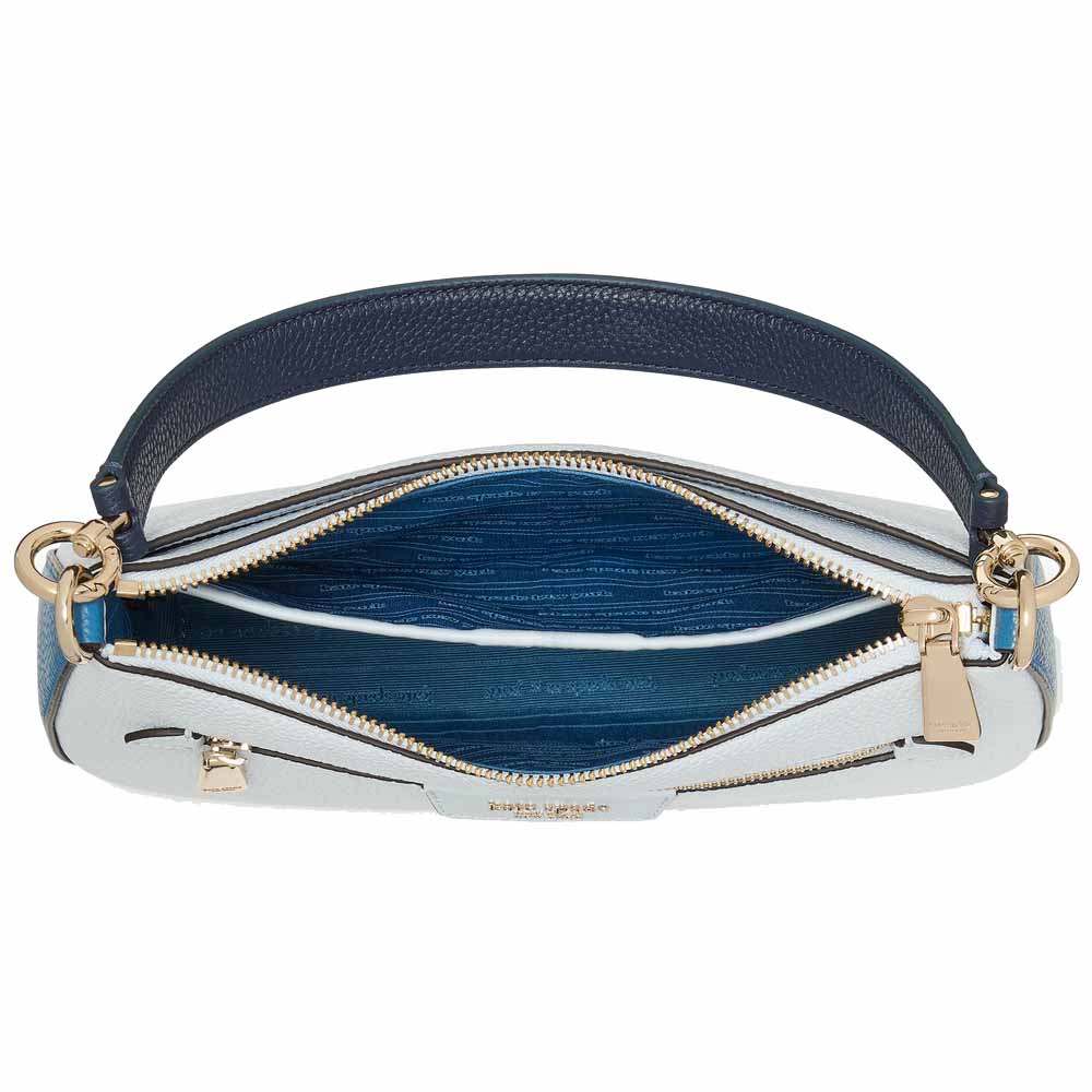 Kate Spade Hudson Colorblocked Convertible Crossbody Pale Sapphirine Multi Light Purple # KF853
