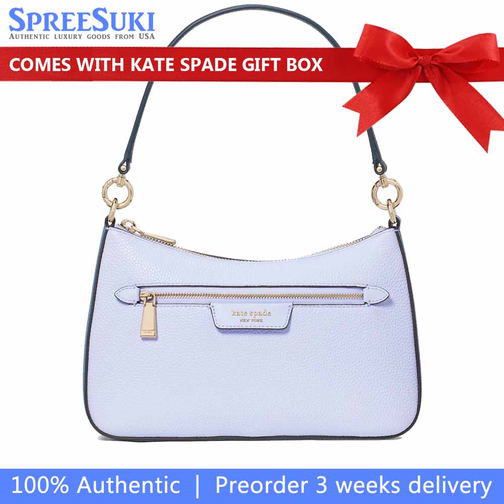 Kate Spade Hudson Colorblocked Convertible Crossbody Pale Sapphirine Multi Light Purple # KF853