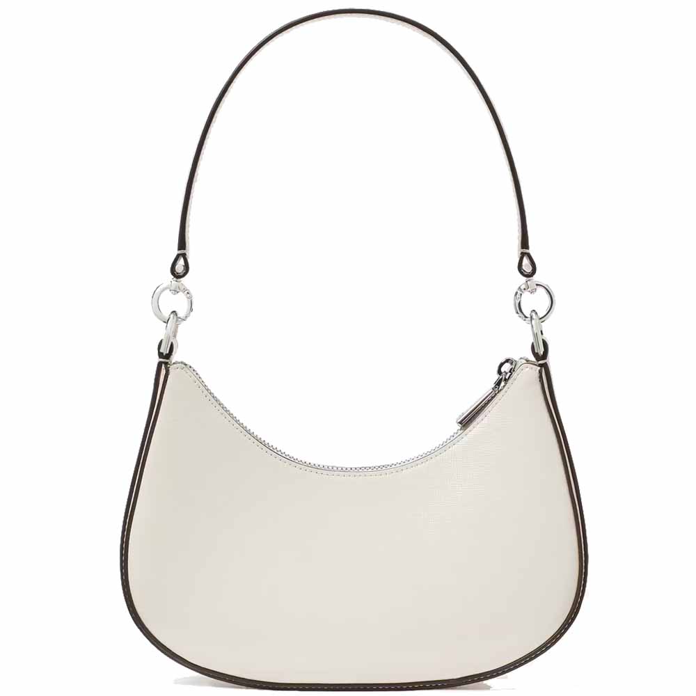 Kate Spade Sam Icon Shiny Small Convertible Crossbody Parchment Off White # KG099