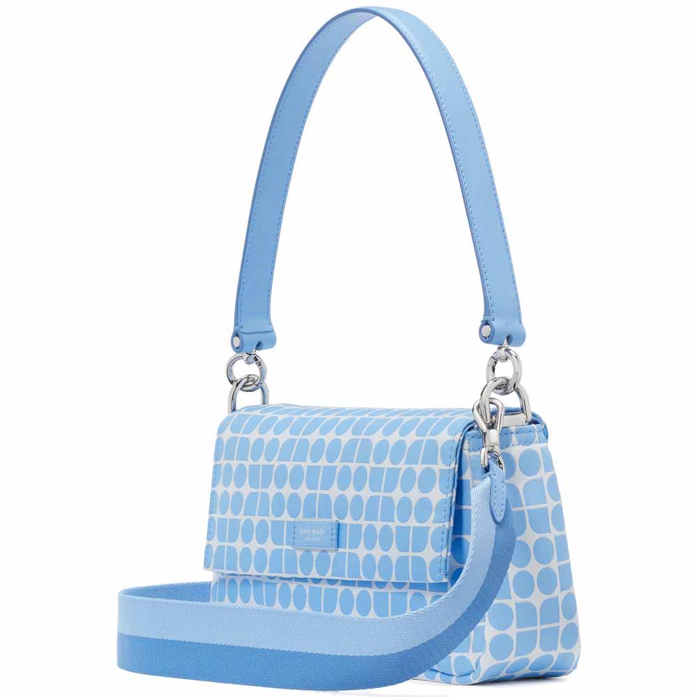 Kate Spade Noel Jacquard Convertible Crossbody Astral Blue Multi Light blue # KF864